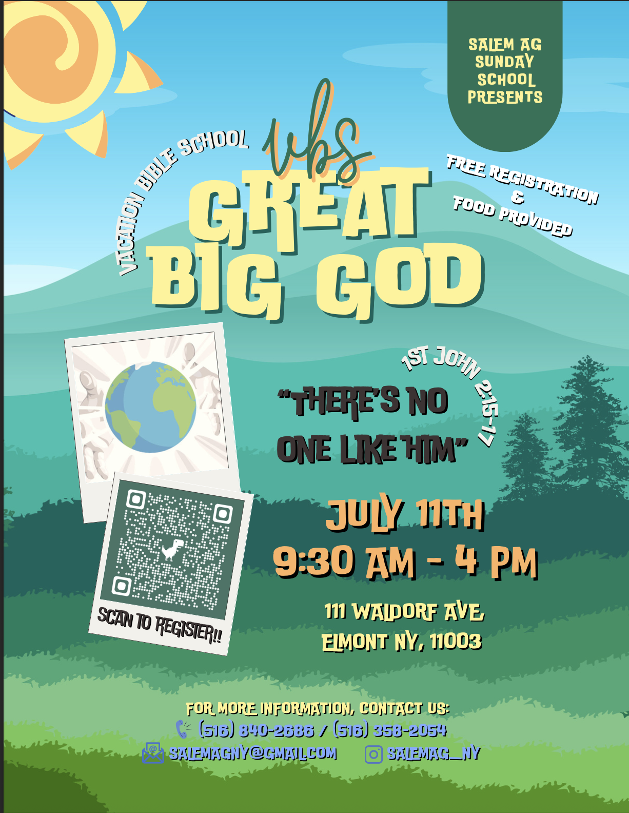 Vacation Bible School 2024 Flyer